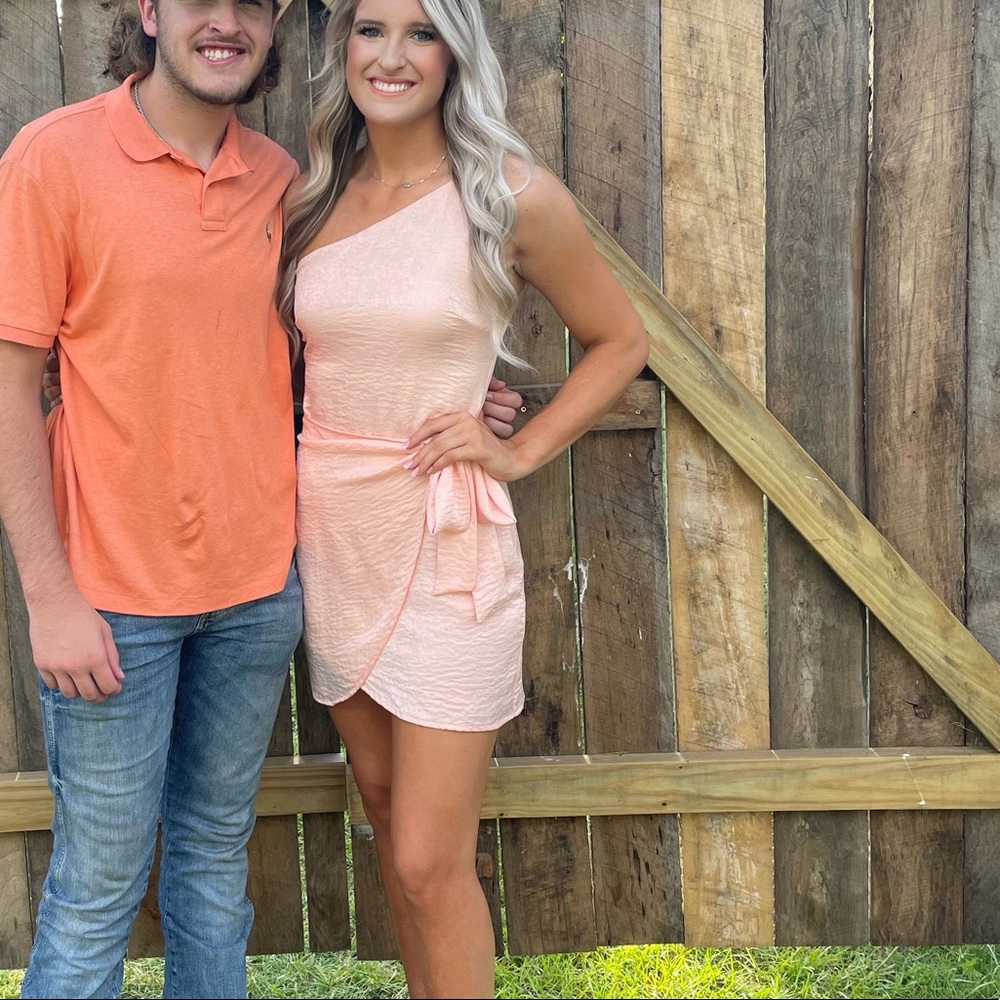 One Shoulder Blush Dress